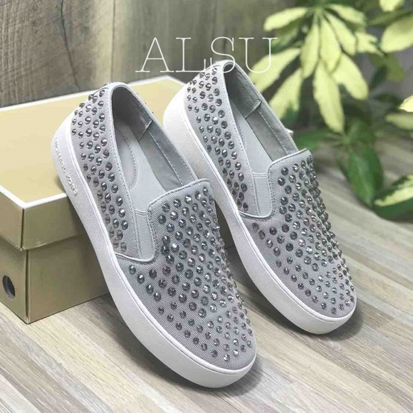 Michael Kors Trent Slip On Aluminum Grey W AUTHENT - Picture 6 of 8